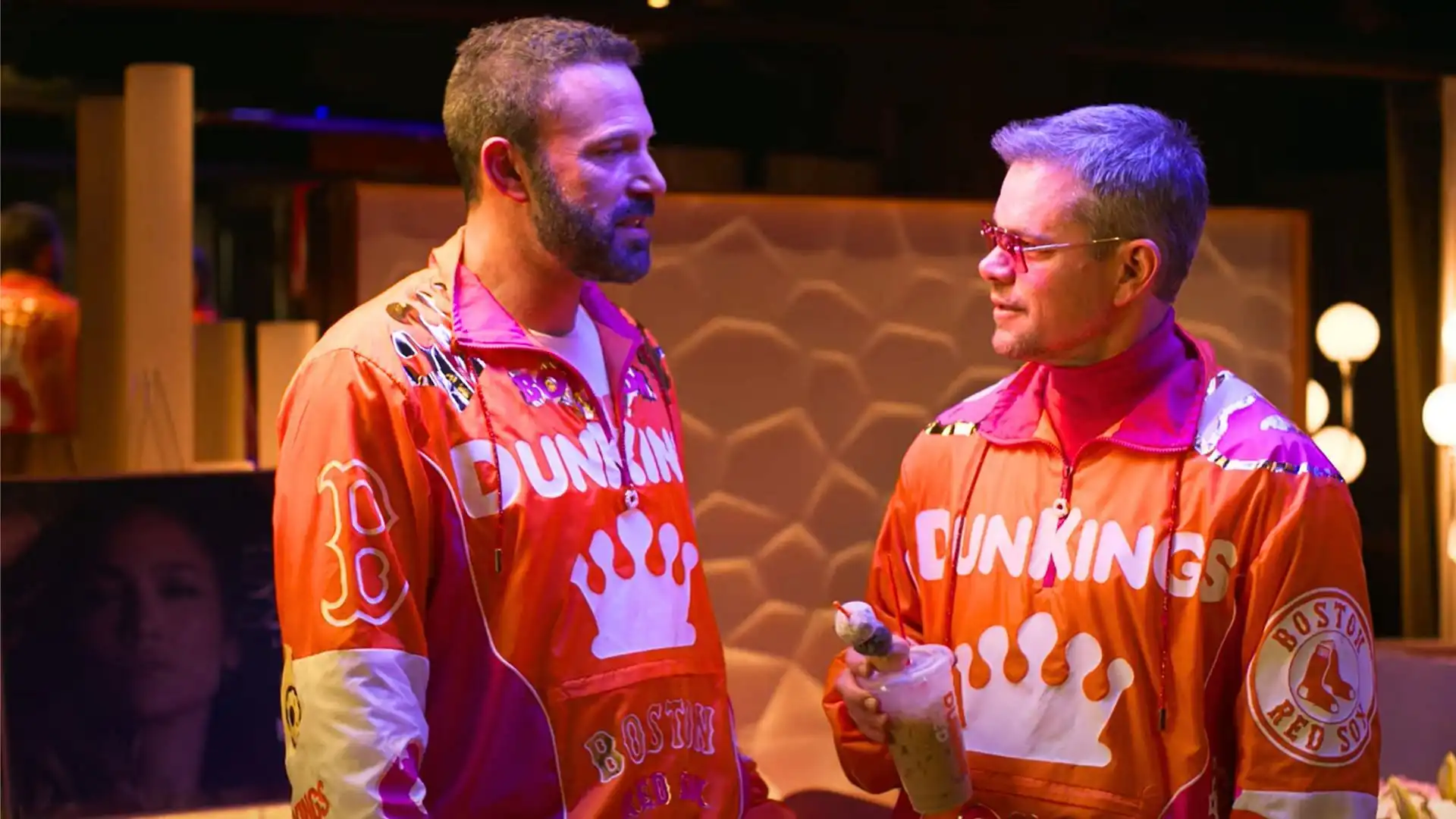 Ben Affleck introduces Dunkins boy band with Matt Damon in Super Bowl commercial