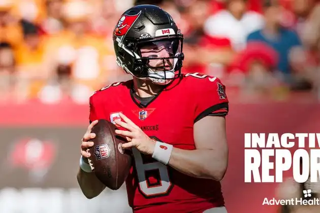 Buccaneers Panthers Inactives Baker Mayfield Ready to Go