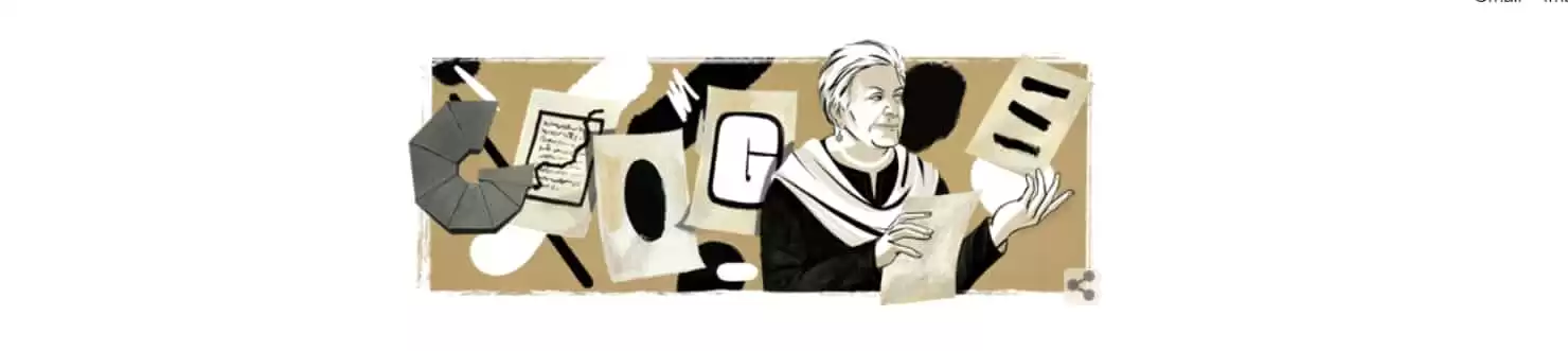 Celebrating the 86th birthday of Indian-American artist Zarina Hashmi with a Google Doodle