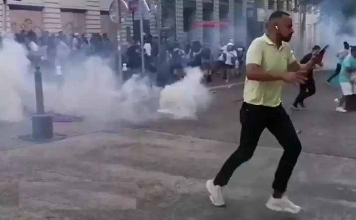 Chaos ensues in Marseille as clashes and tear gas mark France shooting incident