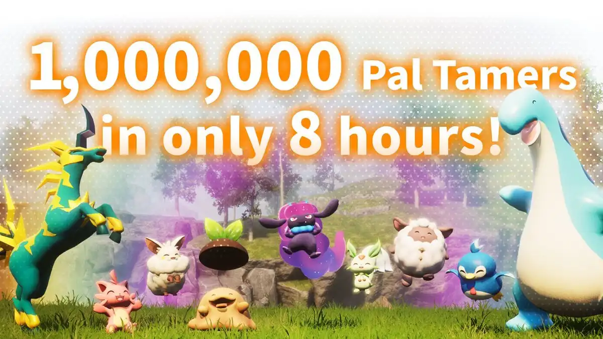 Game Pass day one game Palworld Pokémon with guns sells one million copies in 8 hours