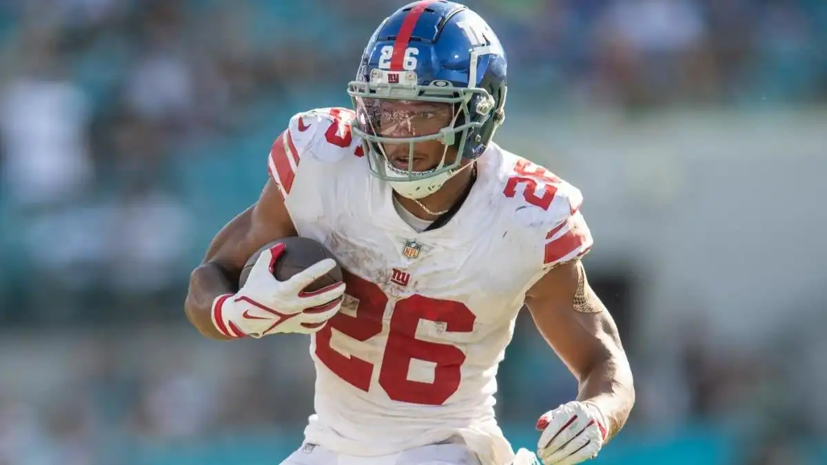 Giants Saquon Barkley 'good meeting' NFL Combine GM team wants keep RB