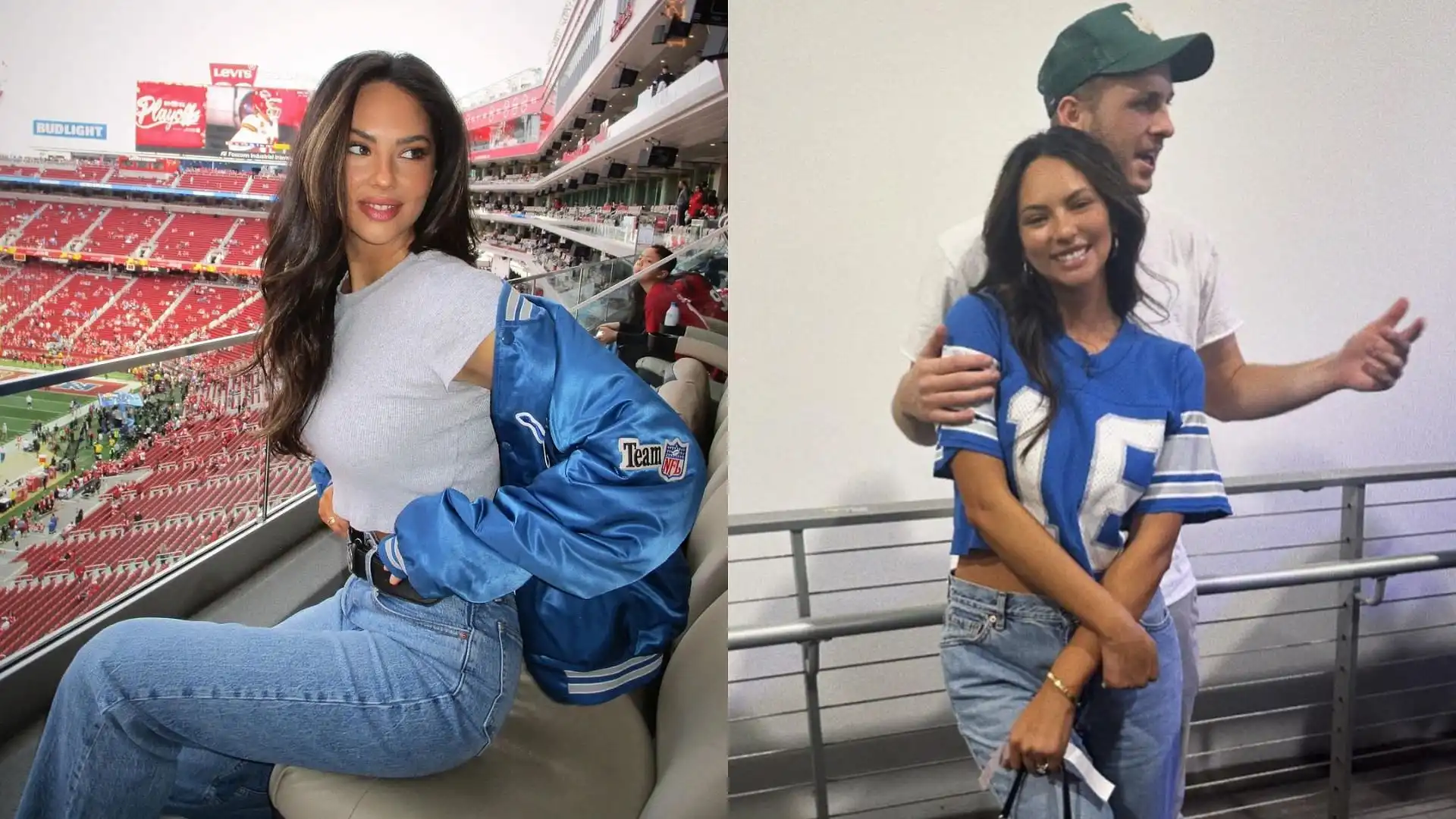 Jared Goff's fiancée Christen Harper wraps up 2023 NFL season with major highlights after NFCCG exit