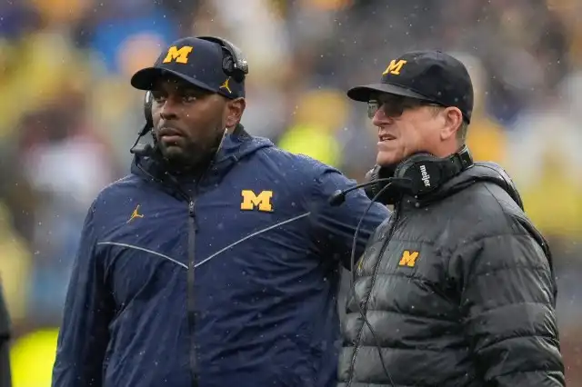 Jim Harbaugh pushes for Michigan to hire Sherrone Moore post Chargers move