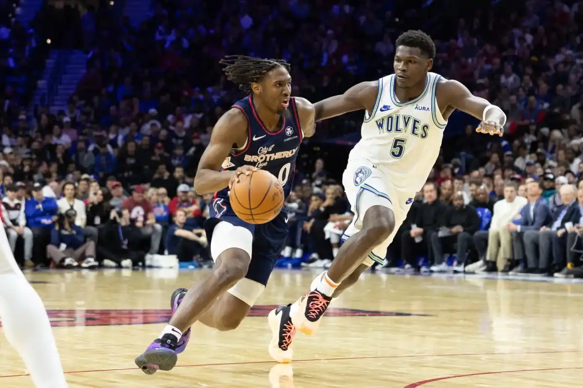 Joel Embiid praises Tyrese Maxey as Sixers defeat Timberwolves