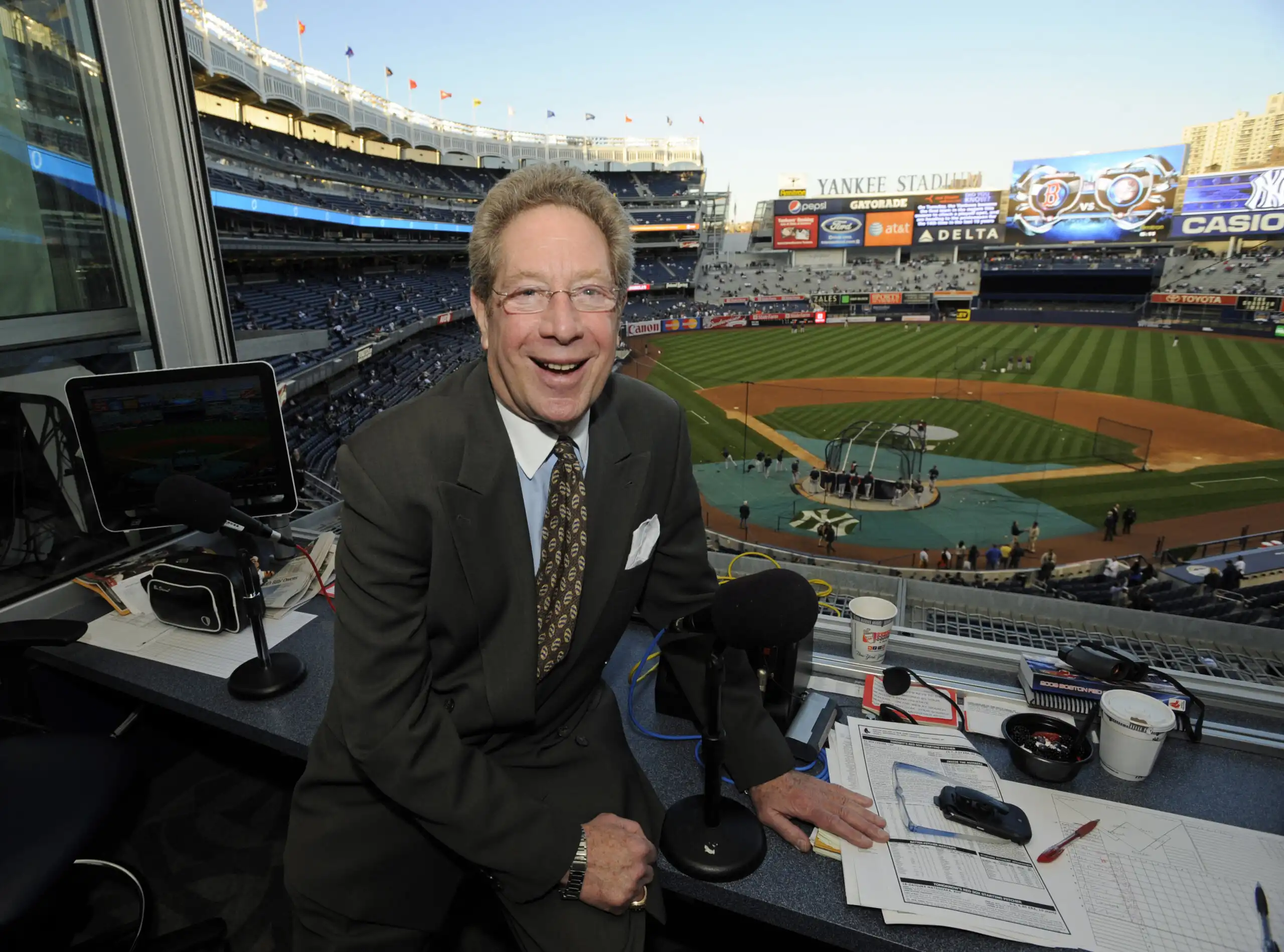 John Sterling Yankee broadcast booth retirement age 85 34th season