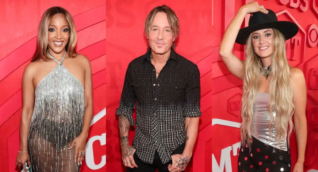 Mickey Guyton Retrofête Keith Urban Ombre CMT Music Awards 2024 Red Carpet Arrivals