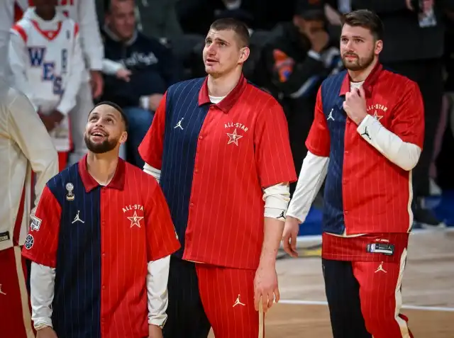 Nikola Jokic and Luka Doncic prank and posterize Steph Curry at All-Star Game