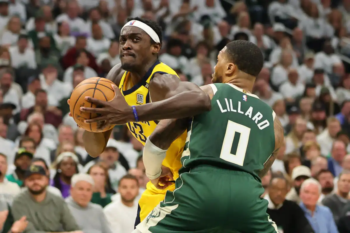 Pascal Siakam leads Pacers to victory over Bucks in playoff series tie without Giannis Antetokounmpo