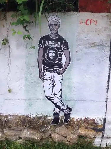 Street art Guess Who Kochi India Bob Marley Che Guevara