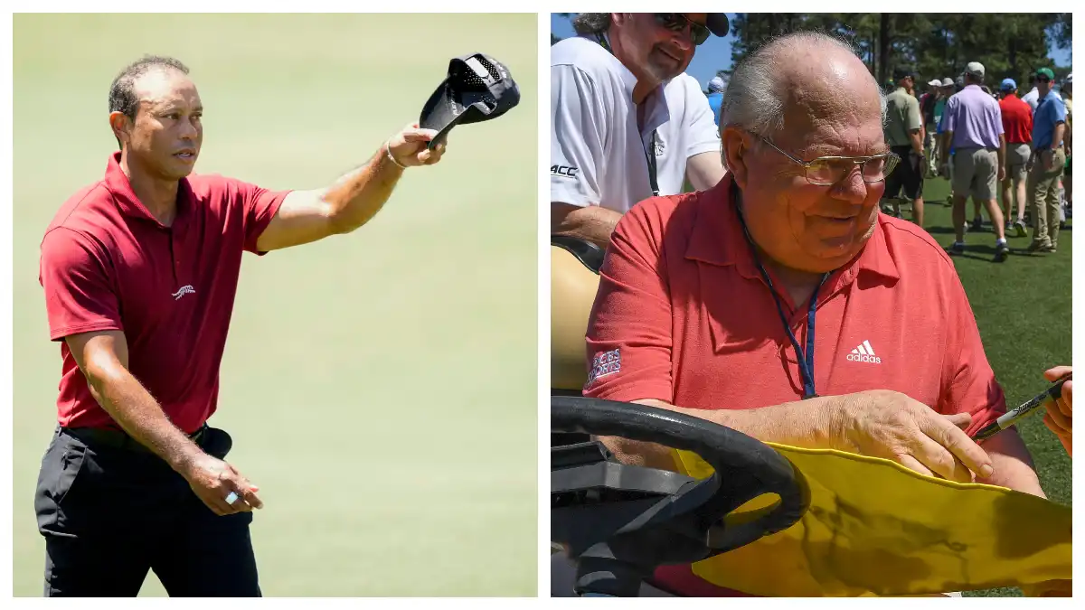 Tiger Woods, Verne Lundquist Share Great Moment In Final Masters