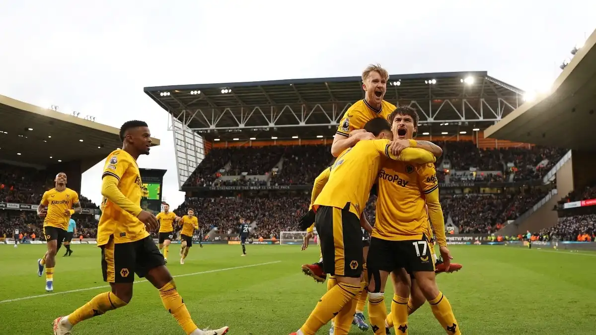 Wolves celebrate stunning Christmas Eve win against Chelsea in Premier League