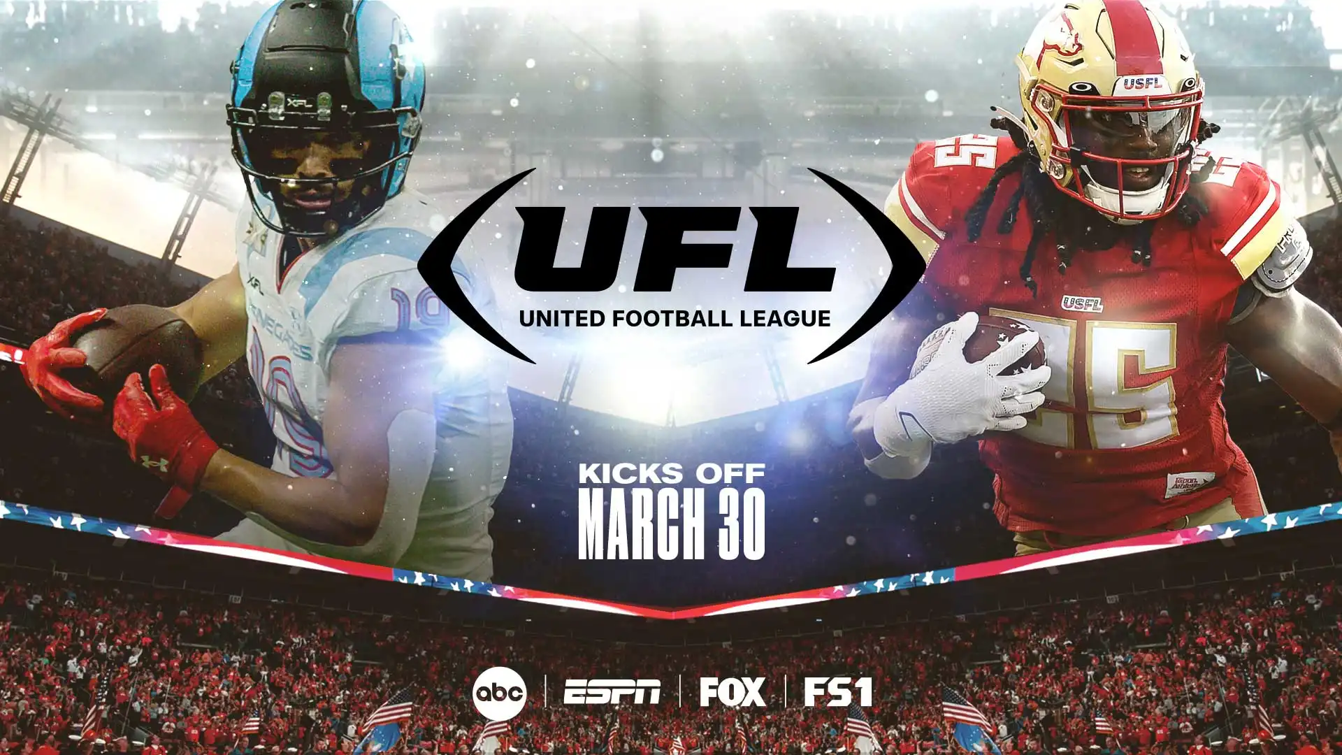 XFL USFL merge UFL games air ABC ESPN